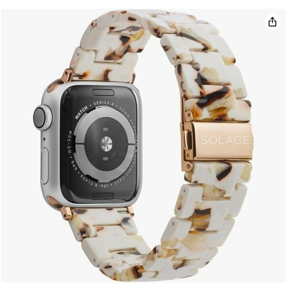 Solace Perma Apple Watch Band Lightweight Universal 38–49mm Nougat Rose Gold